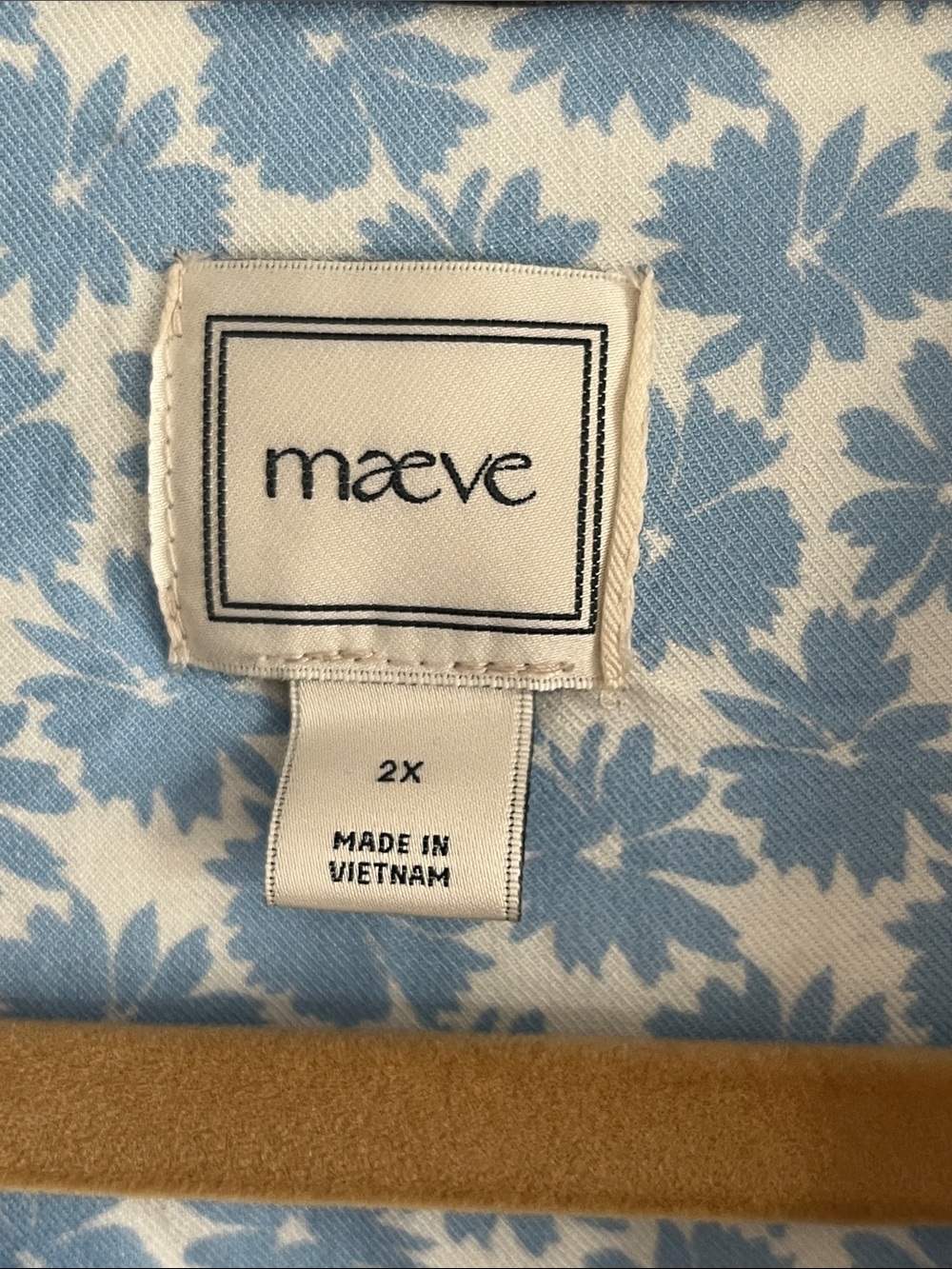 Anthropologie Maeve Alida Contrast Buttondown Shirt 2X - Picture 3 of 5